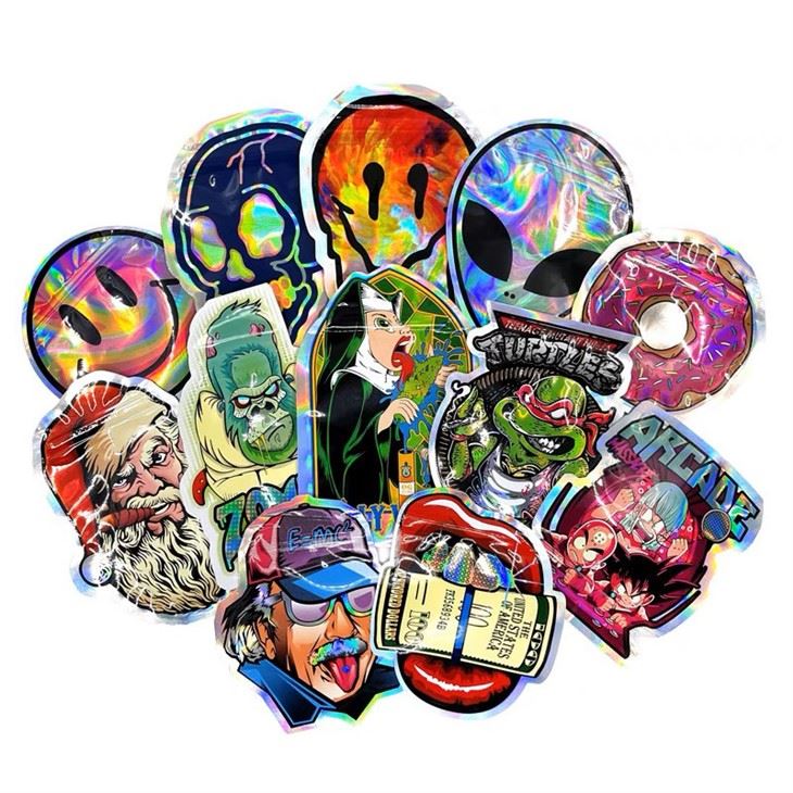 Die Cut Irregular Shaped Mylar Bags